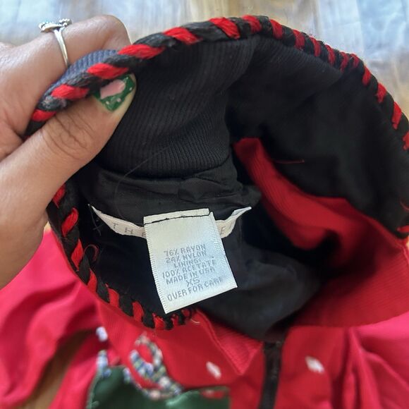 The Limited Red Christmas Holiday Sweater Blazer With Reindeer And Snow - Picture 3 of 6